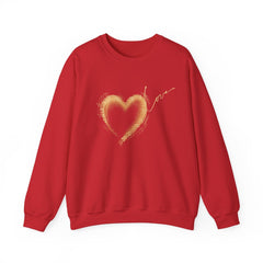 Valentines Day Gift| Crew neck| Golden Heart Sweatshirts, Kindness Sweatshirt, Valentines Day Gift Sweatshirt, Gift For Her