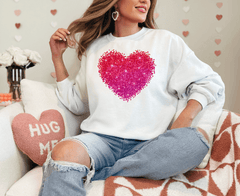 Valentines Day Gift| Pink Heart Sweatshirts, Kindness Sweatshirt, Valentines Day Sweatshirt, Gift For Her