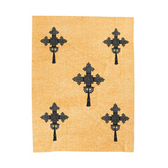 Ethiopian Cross Tilf design Velveteen Plush Blanket| Present, Cute Holiday Gift Idea, Custom Corporate Gift