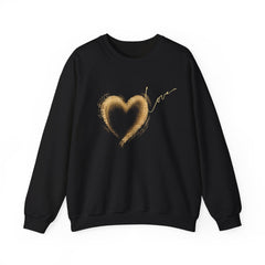 Valentines Day Gift| Crew neck| Golden Heart Sweatshirts, Kindness Sweatshirt, Valentines Day Gift Sweatshirt, Gift For Her