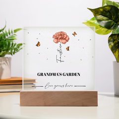 Grandma's | Momma's Garden Birth Month Flowers - Personalized Square LED Light