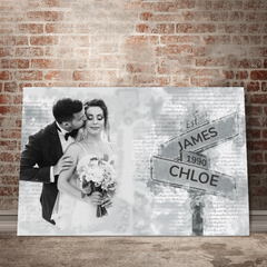 Couple Personalized Custom Canvas Wall Art - Perfect Gift for Husband, Wife, Anniversary, or Valentine’s Day