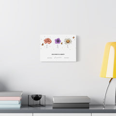 Personalized "Grandma’s|Mom's Garden” Canvas – A Custom Kids birth month flowers for Grandma or Mom