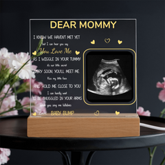 Custom Photo I Can Hear You Say You Love Me - Family Personalized Custom Shaped 3D LED Light - Baby Shower Gift, Gift For Mom