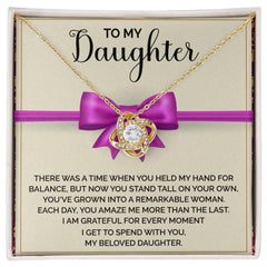 To My Beautiful Daughter | Love Knot necklace | Christmas Gift