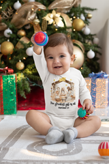The Greatest Gift of All|Infant Long Sleeve Bodysuit – Nativity Christmas Outfit