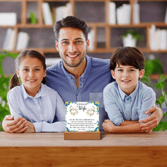 To My Beautiful Wife| Personalized LED Acrylic Plaque – A Heartfelt Keepsake Message