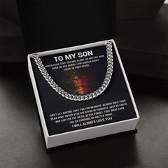 My Son | You're always in my heart - Cuban Link Chain