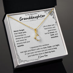 My GRANDDAUGHTER - UNBREAKABLE BOND - ETERNAL HOPE NECKLACE