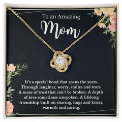 My Mom | To An Amazing Mom A Depth Of Love - Love Knot Necklace