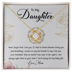 My Daughter | Follow your heart - Love Knot Necklace
