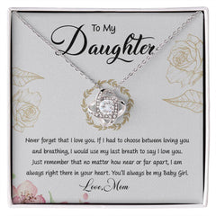 My Daughter | Follow your heart - Love Knot Necklace