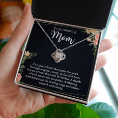 My Mom | To An Amazing Mom A Depth Of Love - Love Knot Necklace