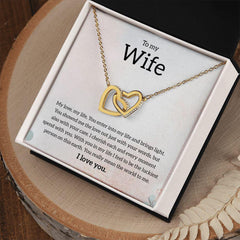 My Wife | You complete me - Interlocking Hearts necklace