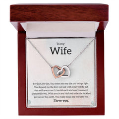 My Wife | You complete me - Interlocking Hearts necklace