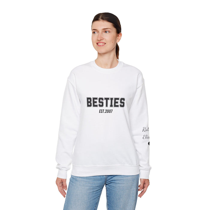 Custom Besties Sweatshirt, Custom Gift for Sister Women Best Friend, Best Friends Sweatshirts, Unisex Besties Crewneck Sweatshirt|