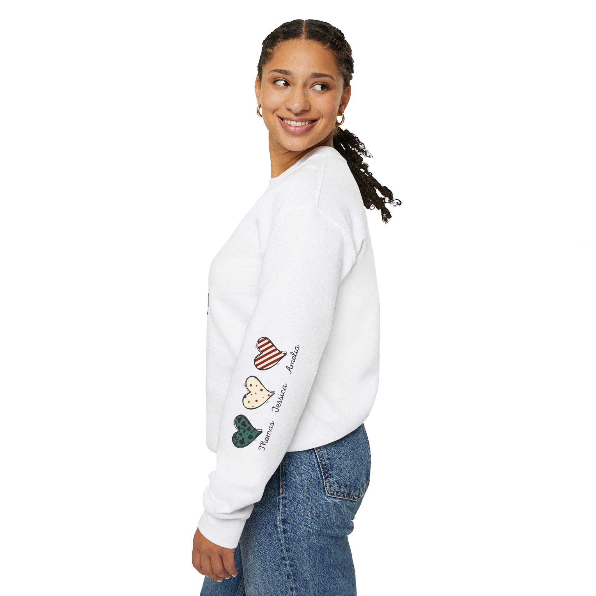 Mama Claus Custom Christmas Sweatshirt – Personalized with Kids’ Names