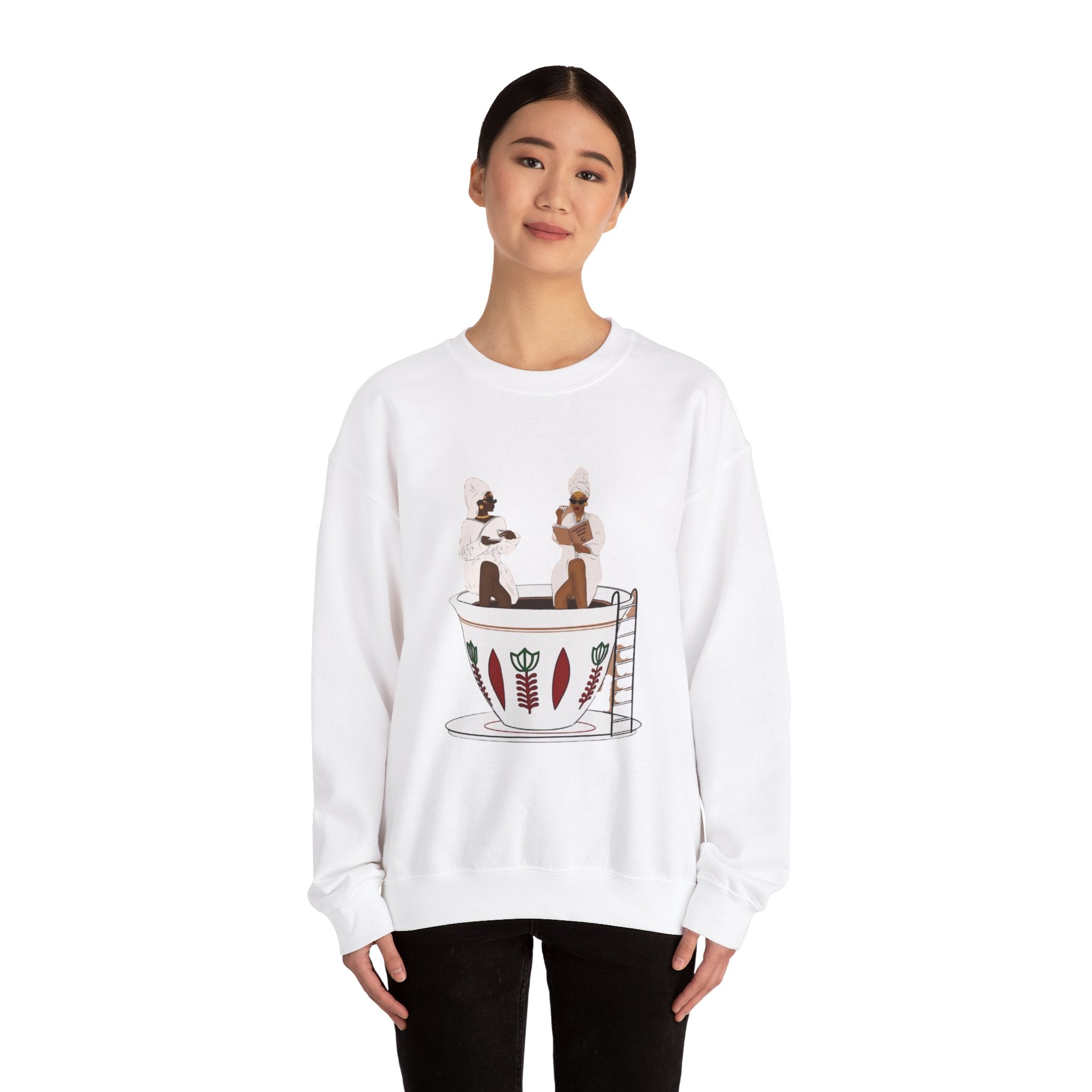 Women Crewneck Sweatshirt| Ethiopian coffee bathtub| Perfect gift for your loved one or yourself