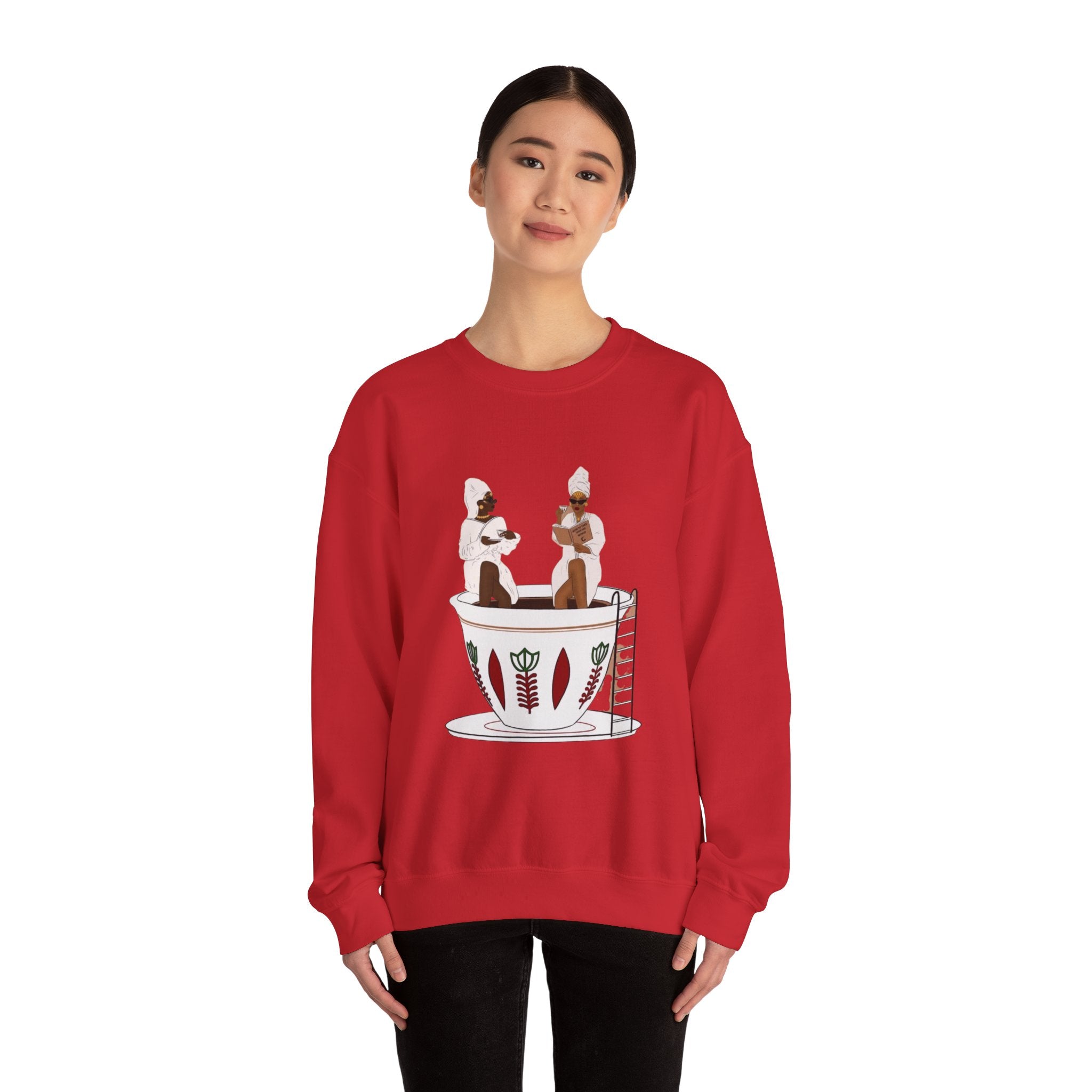 Women Crewneck Sweatshirt| Ethiopian coffee bathtub| Perfect gift for your loved one or yourself