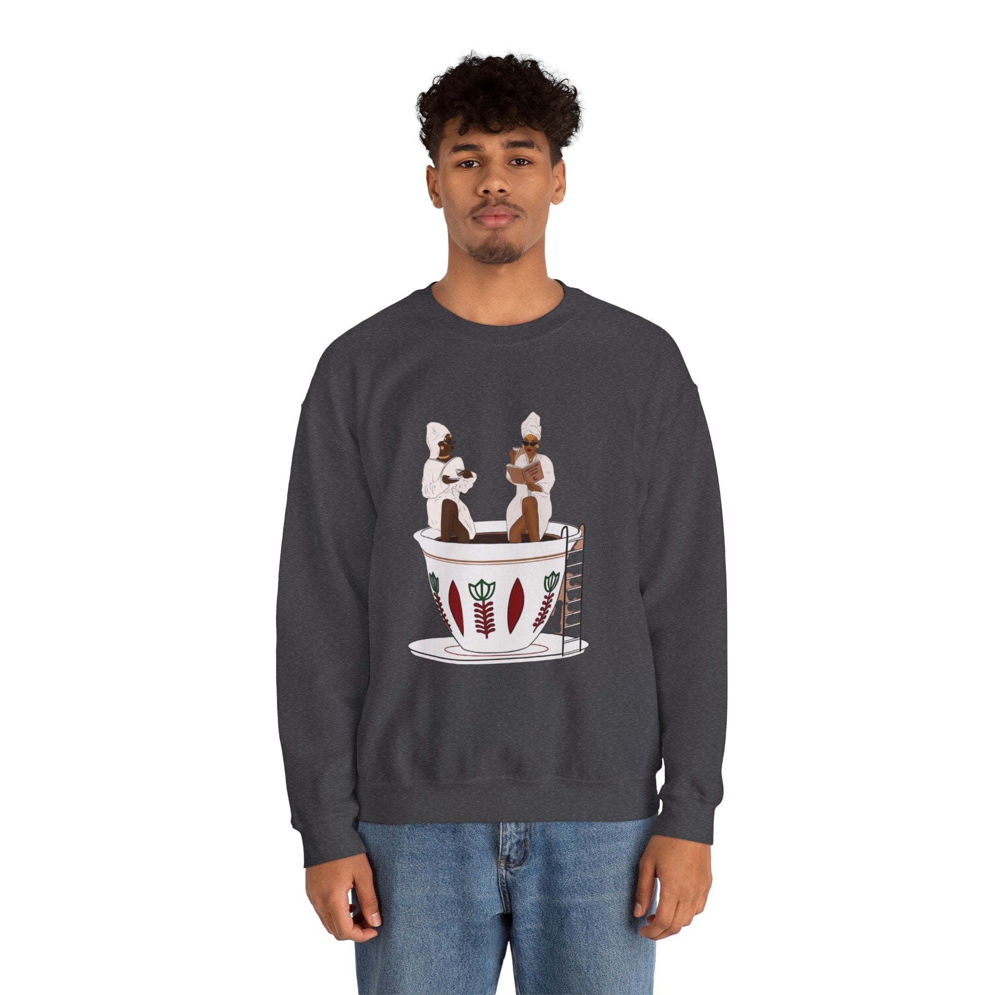 Women Crewneck Sweatshirt| Ethiopian coffee bathtub| Perfect gift for your loved one or yourself