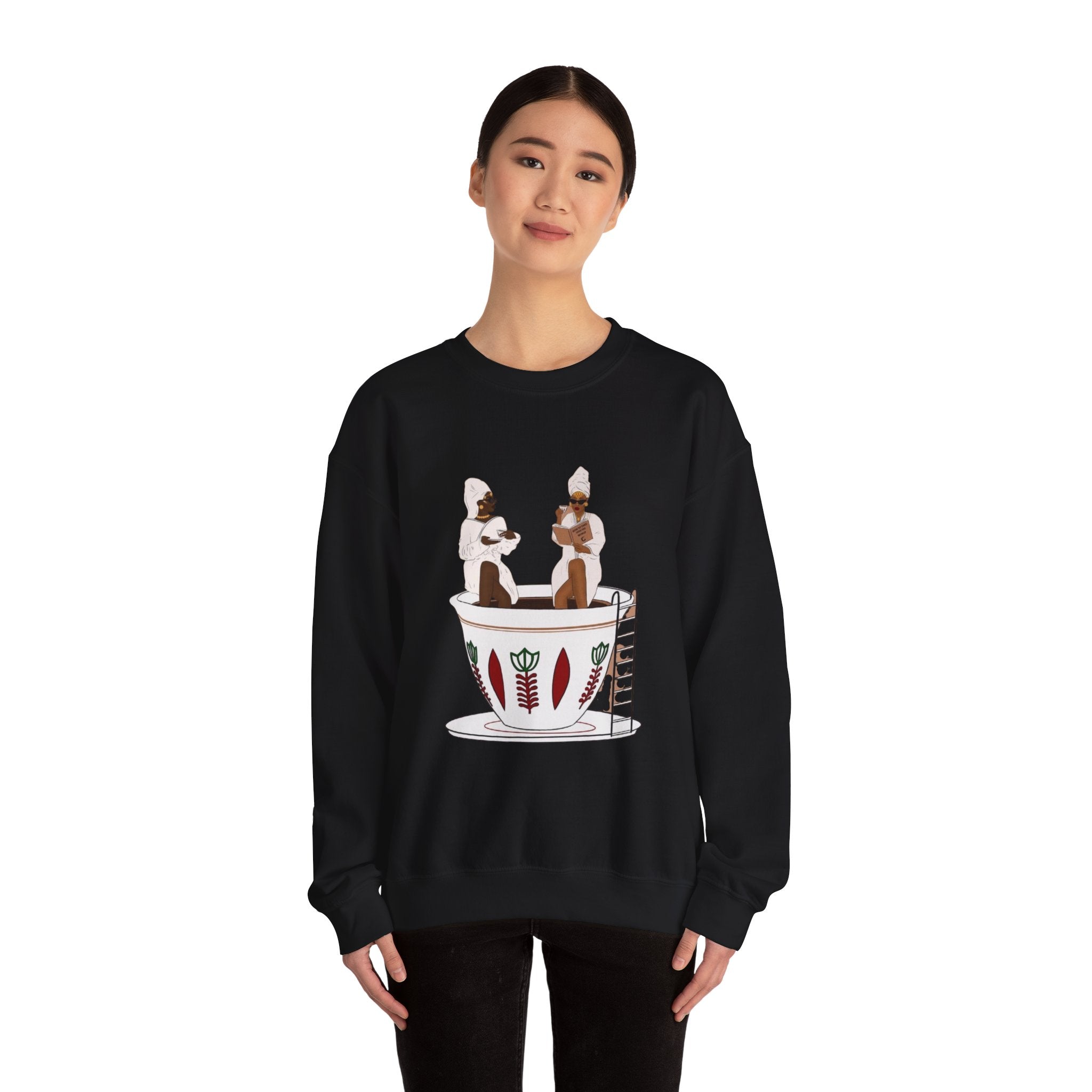 Women Crewneck Sweatshirt| Ethiopian coffee bathtub| Perfect gift for your loved one or yourself