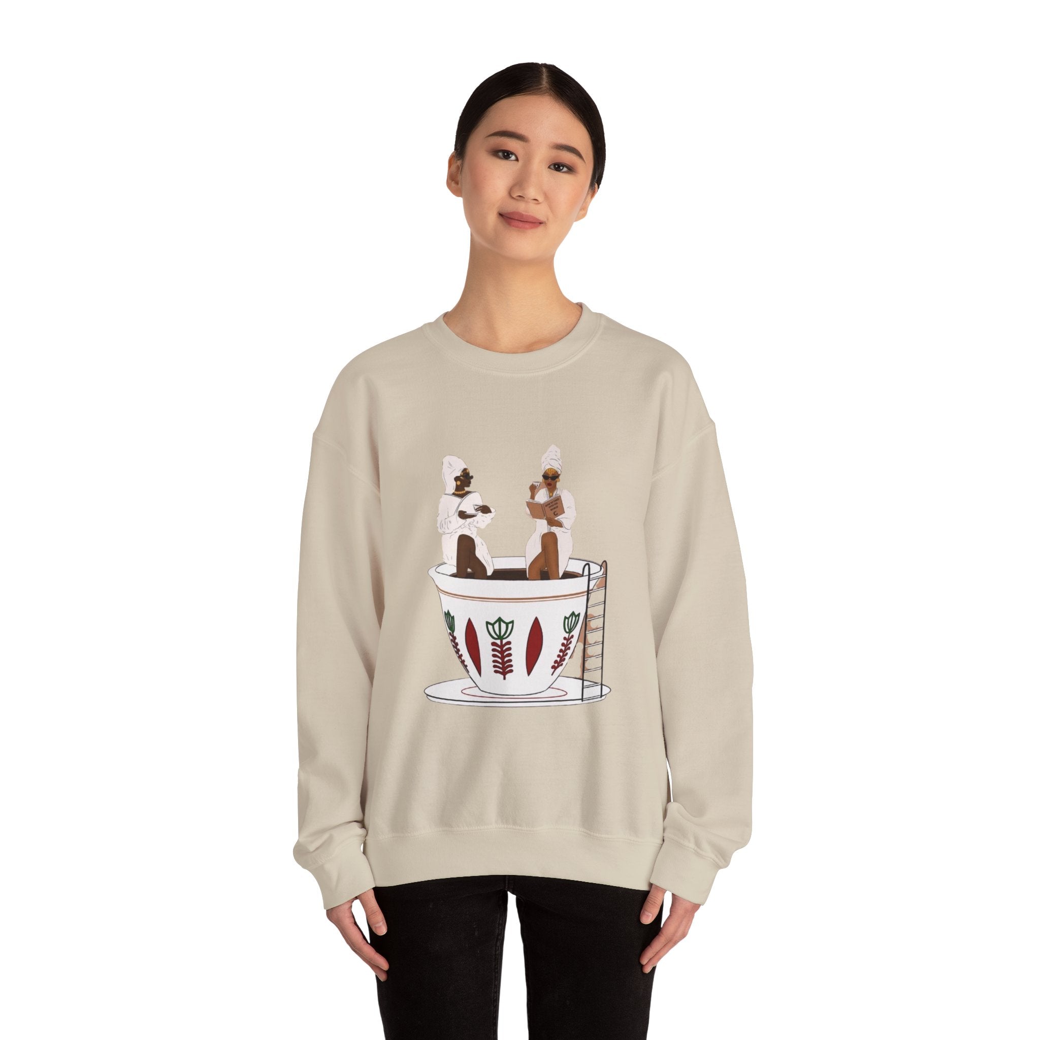 Women Crewneck Sweatshirt| Ethiopian coffee bathtub| Perfect gift for your loved one or yourself