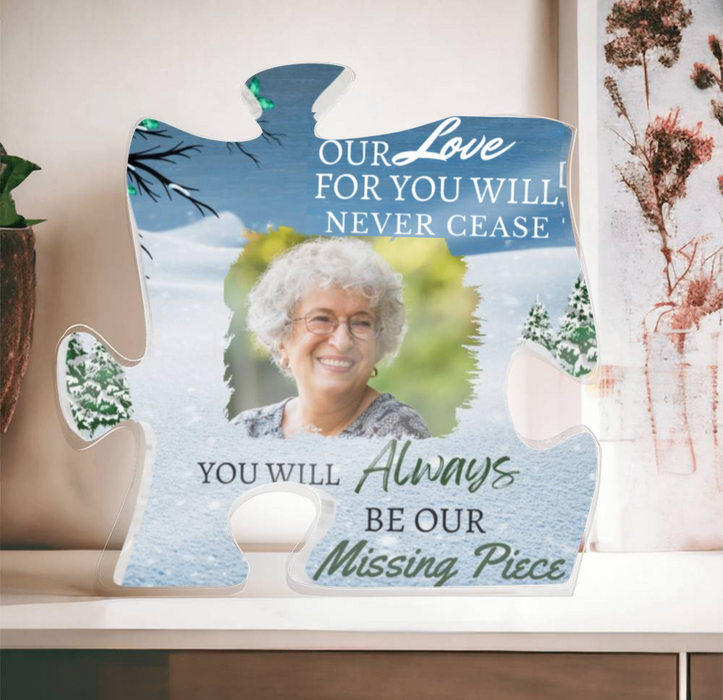 Acrylic Puzzle Piece Memorial Plaque – A Beautiful Tribute to a Cherished Memory