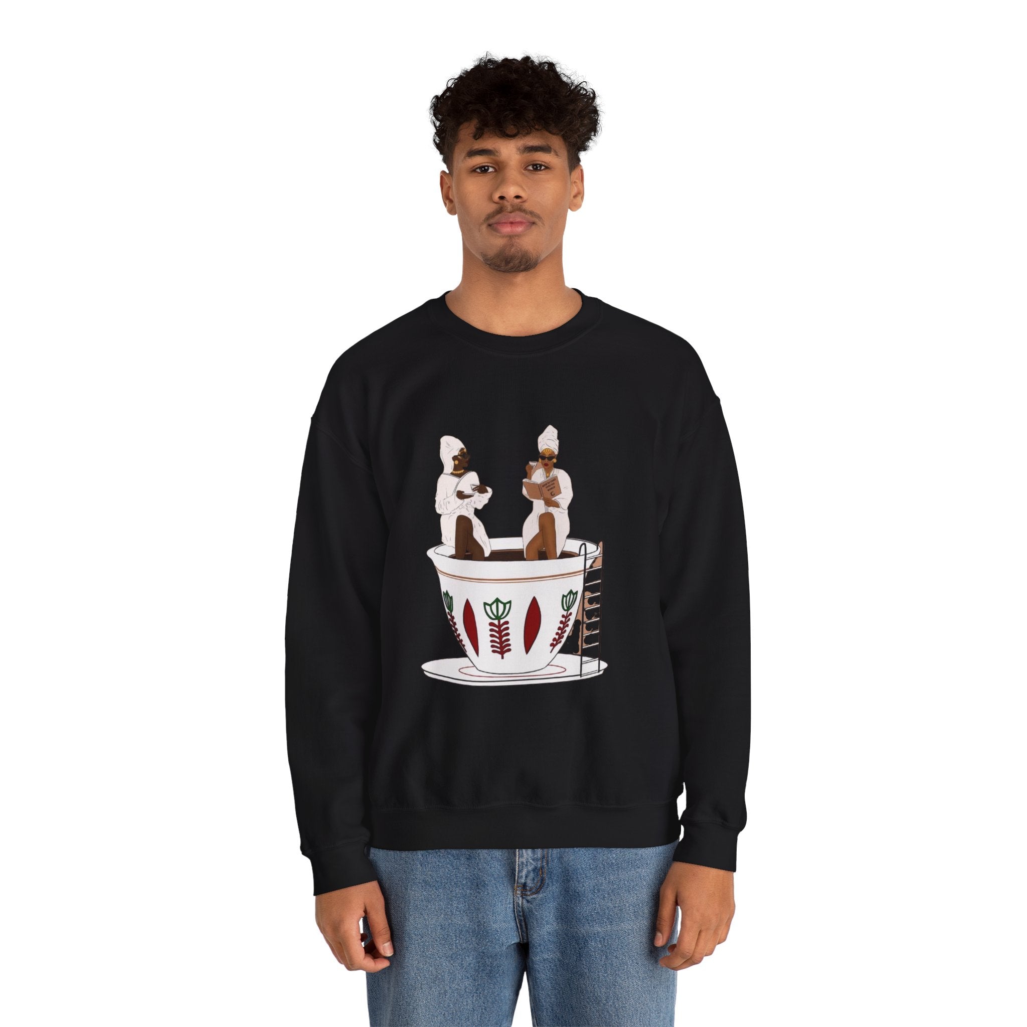 Women Crewneck Sweatshirt| Ethiopian coffee bathtub| Perfect gift for your loved one or yourself