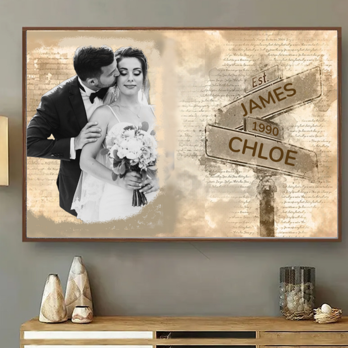 Couple Personalized Custom Canvas Wall Art - Perfect Gift for Husband, Wife, Anniversary, or Valentine’s Day