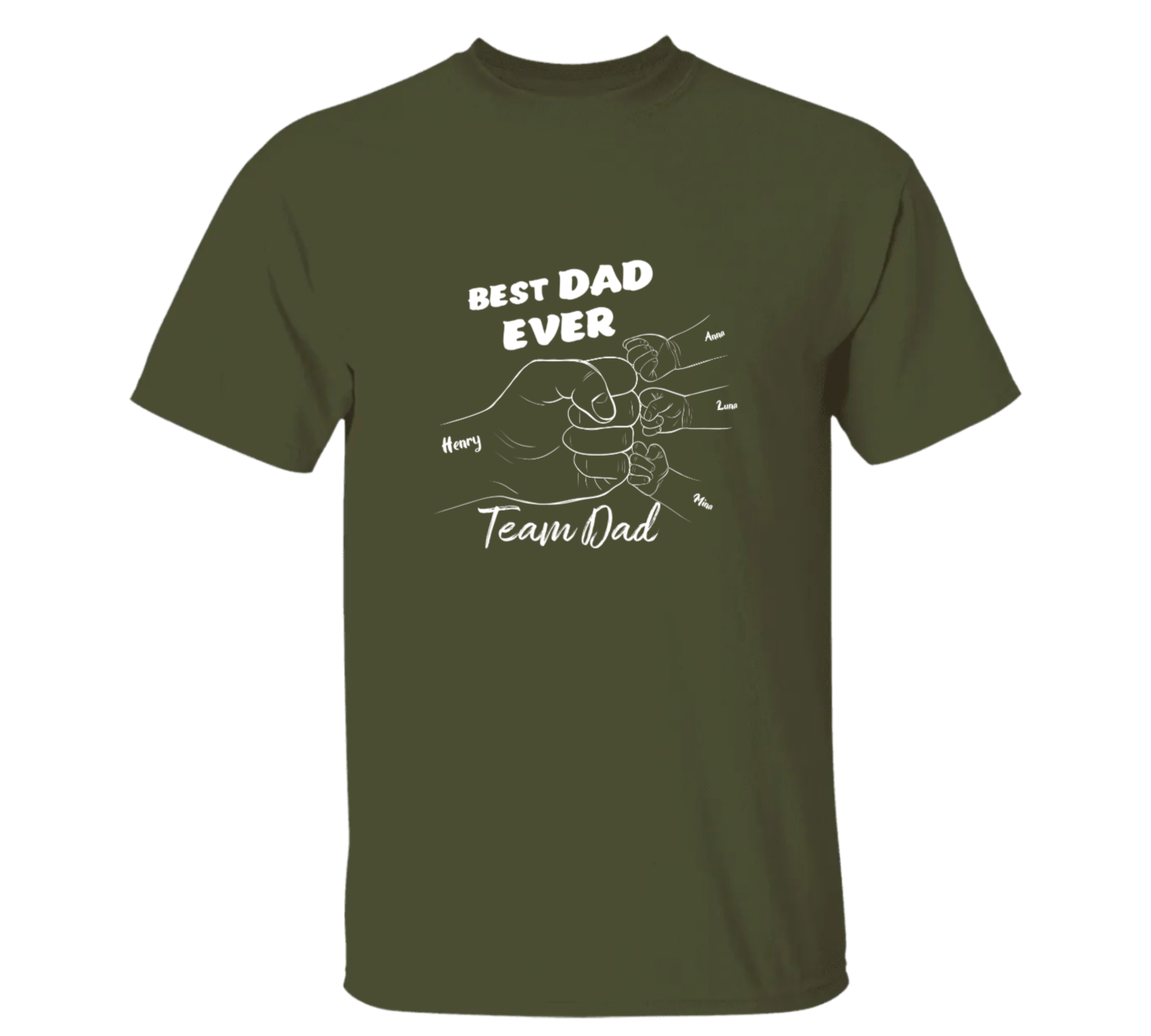 Personalized "Daddy's Team" T-Shirt | Add your Kids Name
