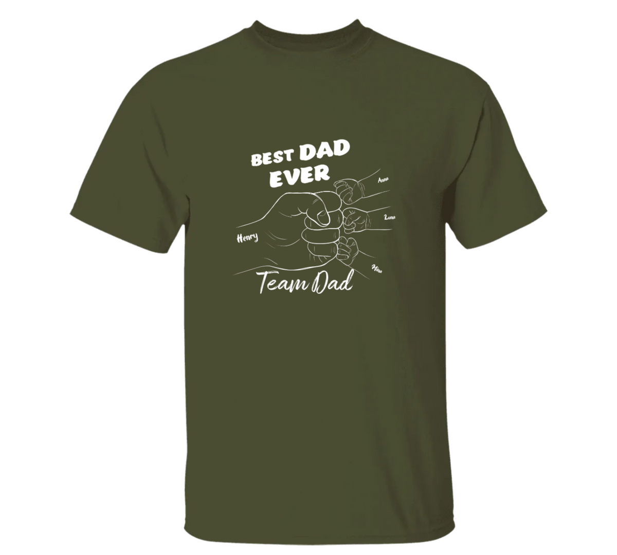 Personalized "Daddy's Team" T-Shirt | Add your Kids Name