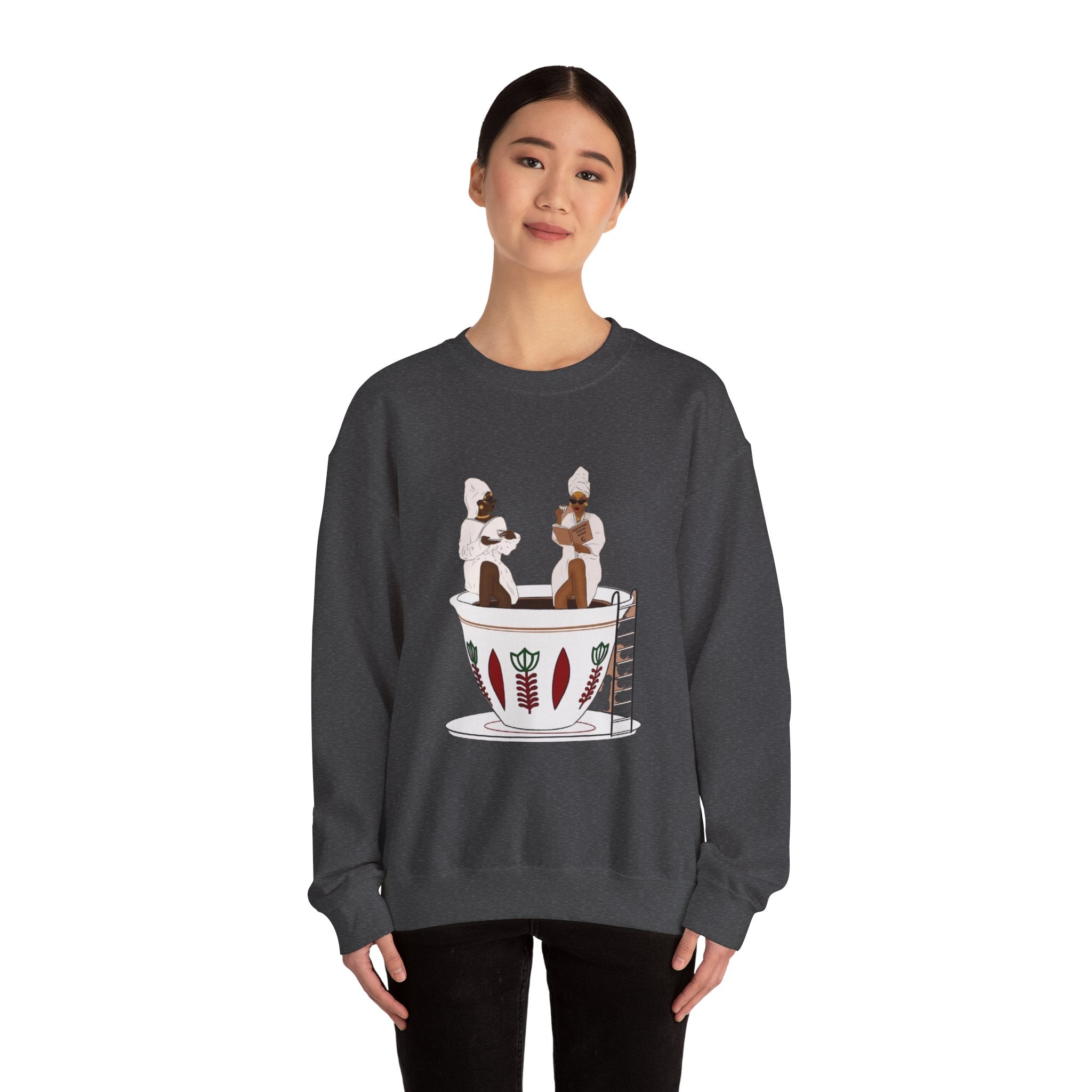 Women Crewneck Sweatshirt| Ethiopian coffee bathtub| Perfect gift for your loved one or yourself