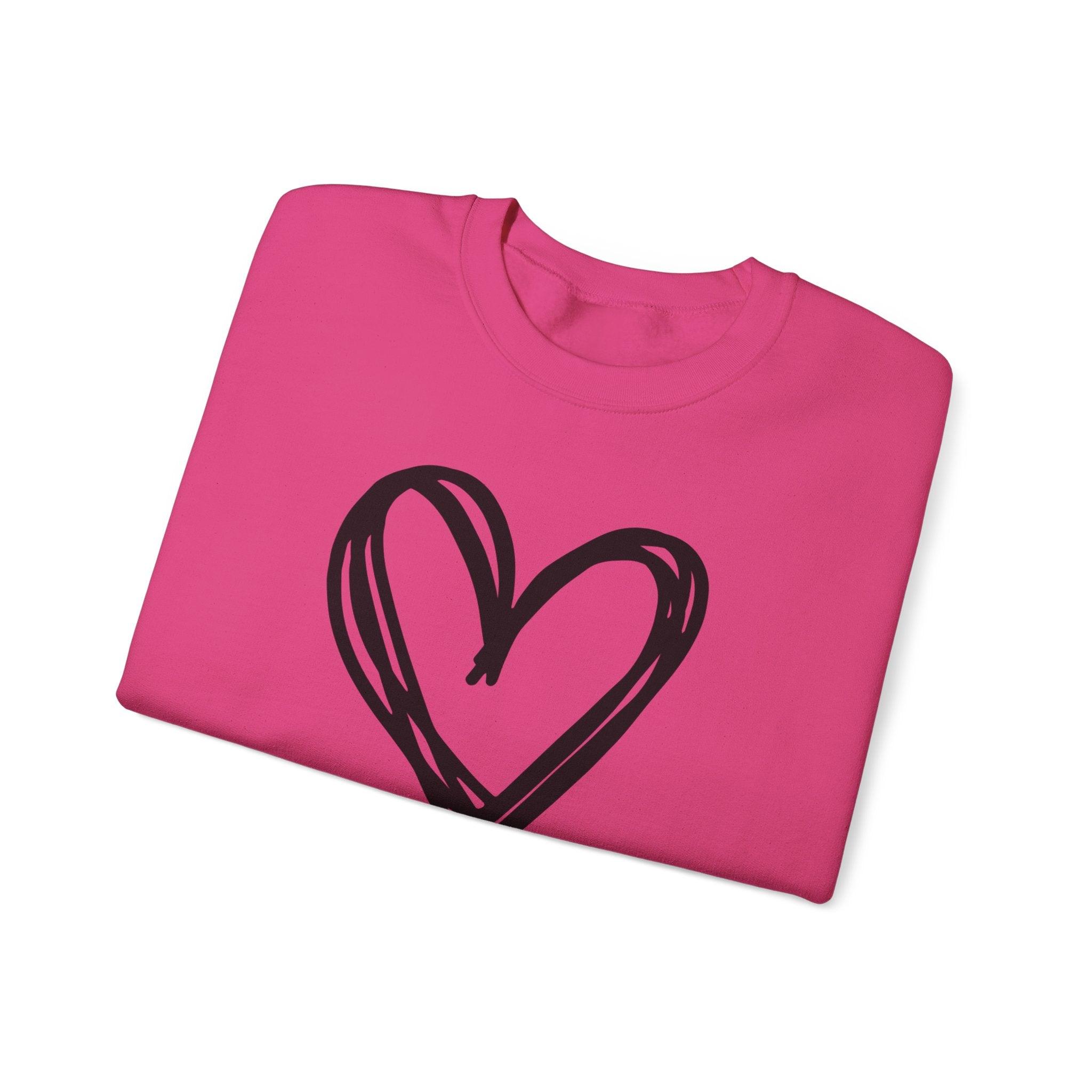 Valentines Day Gift| Heart Sweatshirts, Valentines Day Sweatshirt, Hand Drawn Heart Sweatshirt, Kindness Sweatshirt, Valentines Day Gift Sweatshirt, Gift For Her