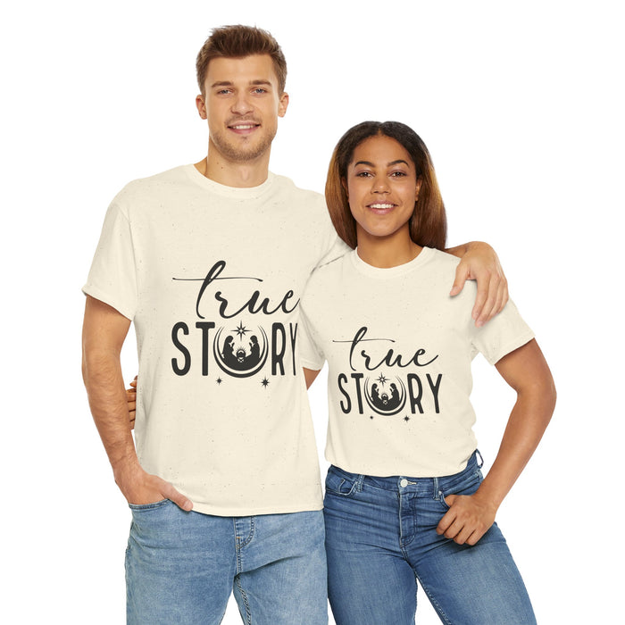 Unisex Cotton Tee| True Story Nativity T-Shirt – Celebrating the Reason for Christmas