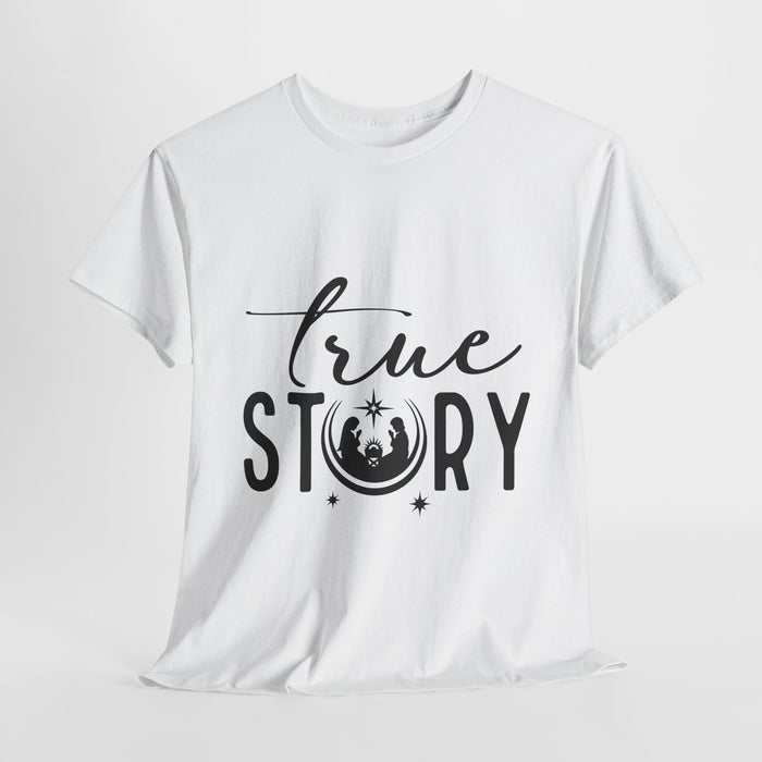 Unisex Cotton Tee| True Story Nativity T-Shirt – Celebrating the Reason for Christmas