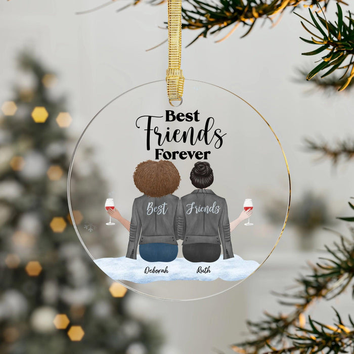 Personalized Acrylic Ornament |Best Friends | Sisters| Christmas Ornament 2024, It Takes A Long Time To Grow Old Friends, Custom Besties Ornament, Friends Ornament Keepsake