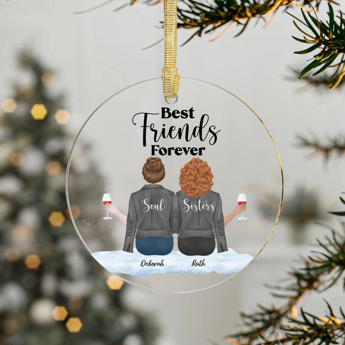 Personalized Acrylic Ornament |Best Friends | Sisters| Christmas Ornament 2024, It Takes A Long Time To Grow Old Friends, Custom Besties Ornament, Friends Ornament Keepsake