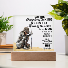 Personalized Woman Warrior Of God I Am The Daughter Of The King Do Not Fear Because I Am His Acrylic Plaque