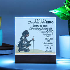 Personalized Woman Warrior Of God I Am The Daughter Of The King Do Not Fear Because I Am His Acrylic Plaque