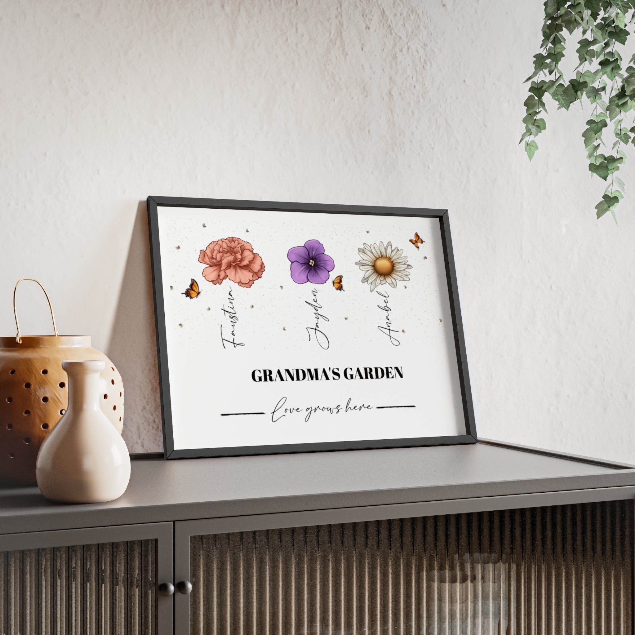 Grandma’s Garden” Custom Name Landscape AirFrame – A Heartfelt Gift for Grandma or Mom