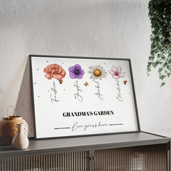 Grandma’s Garden” Custom Name Landscape AirFrame – A Heartfelt Gift for Grandma or Mom