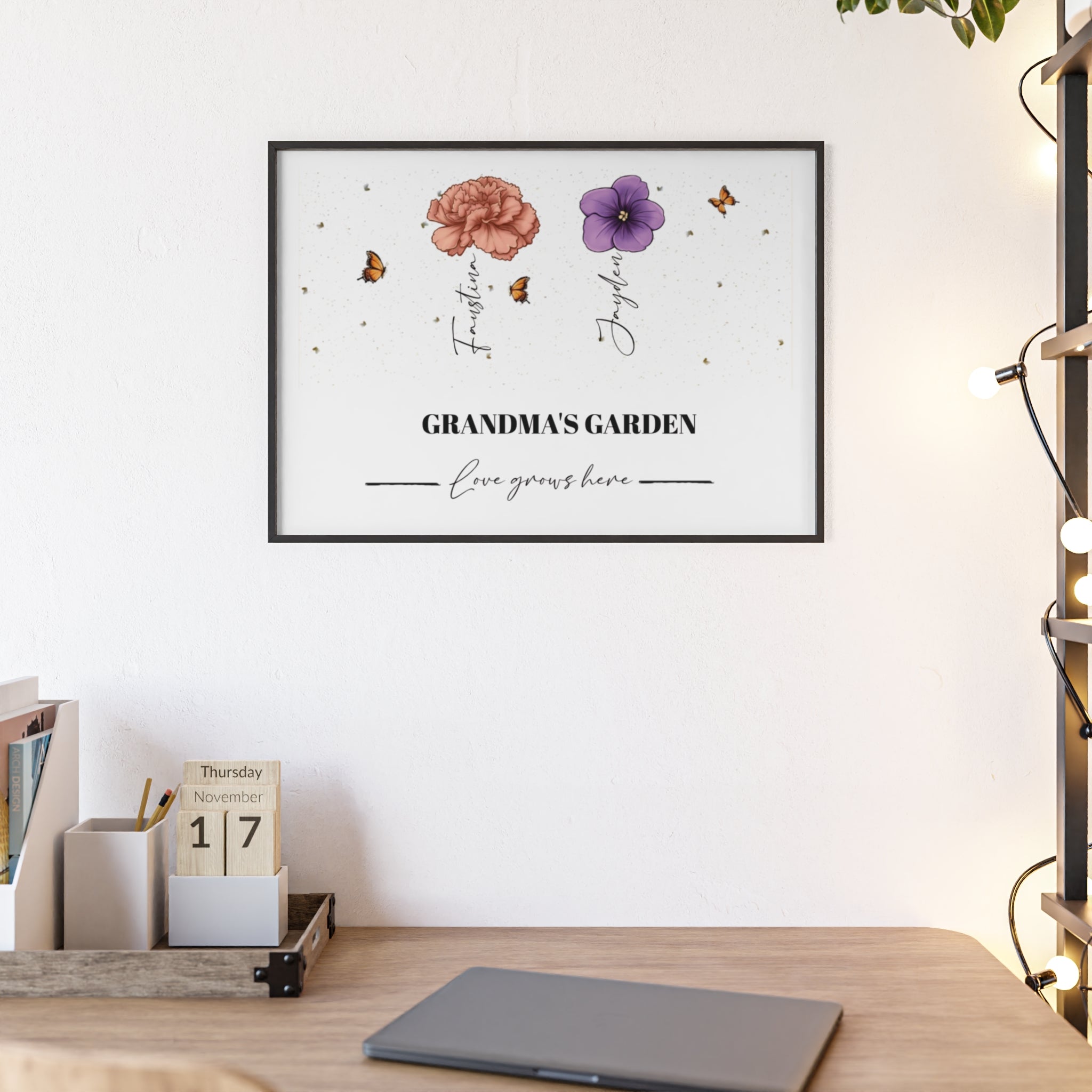 Grandma’s Garden” Custom Name Landscape AirFrame – A Heartfelt Gift for Grandma or Mom