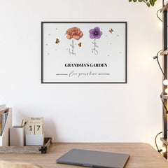 Grandma’s Garden” Custom Name Landscape AirFrame – A Heartfelt Gift for Grandma or Mom