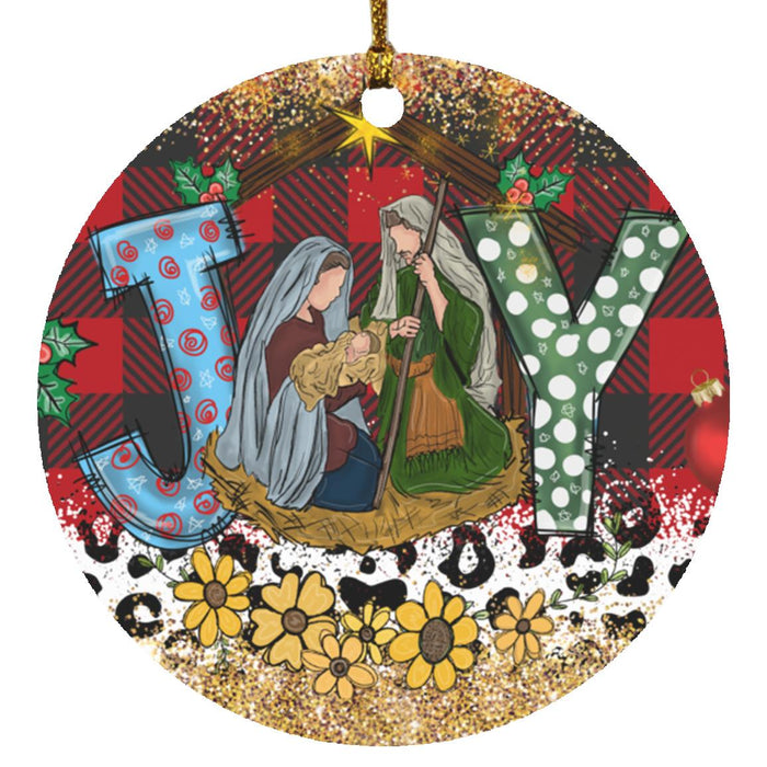 Nativity 'Joy' Christmas Ornament – Celebrate the Birth of Christ