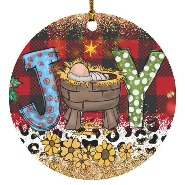 Nativity 'Joy' Christmas Ornament – Celebrate the Birth of Christ