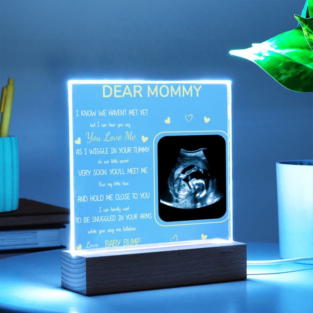 Custom Photo I Can Hear You Say You Love Me - Family Personalized Custom Shaped 3D LED Light - Baby Shower Gift, Gift For Mom