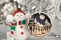 Nativity Scene 3D Christmas OrnamentArtboard 1 Nativity Scene 3D Christmas Ornament Graphic