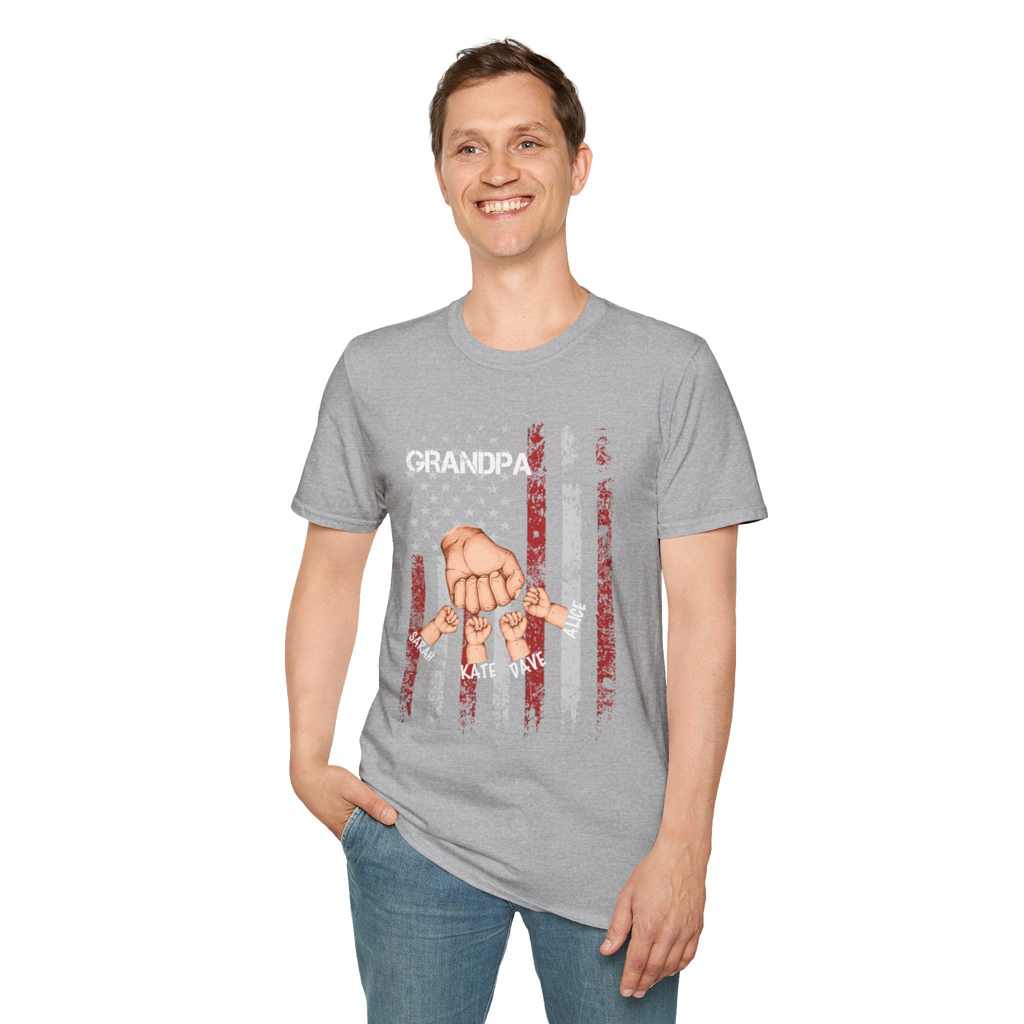 Grandpa Is Like Dad Without Rules - Family Personalized Custom Unisex T-shirt, Premium T-shirt For Dad, Grandpa