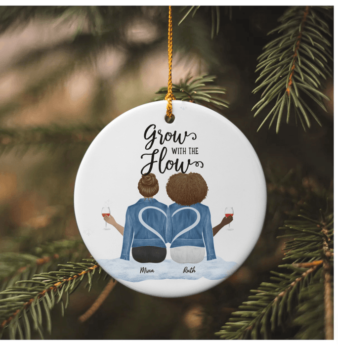 Best Friends Forever - Christmas Gifts For Besties - Personalized Ceramic Ornament