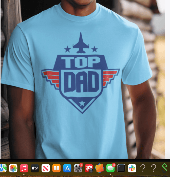 Top Dad" T-Shirt - Exclusive Top Gun Inspired Logo Print for Father's Day